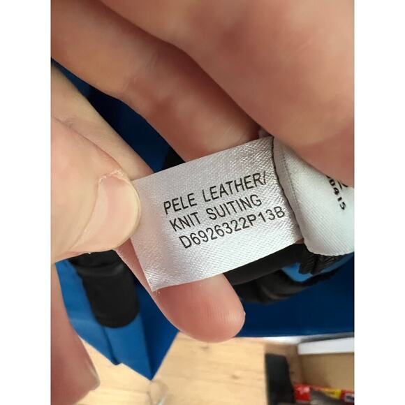 Diane Von Furstenberg Women's 12 Dress Blue Pele Leather Panel Mini Bodycon FLAW - Picture 16 of 16